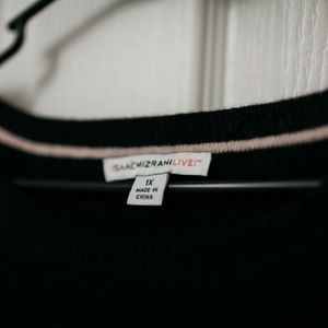Isaac Mizrahi Live! Black 1X 100% Cashmere Sweater